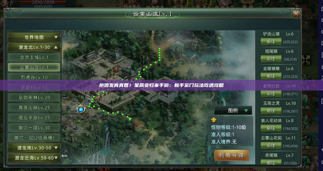 抱团发育真香!星辰变归来手游:新手宗门玩法吃透攻略 第1张 抱团发育真香!星辰变归来手游:新手宗门玩法吃透攻略 第1张